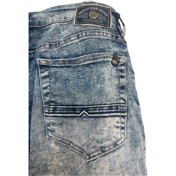 Buffalo David Bitton Men's Jeans 34 x 32 Blue Acid Wash Denim w/ Stretch - Picture 4 of 8